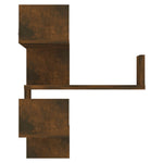 Vegg Hjørnehyller 2 Stk Røkt Eik 40X40X50 Cm Konstruert Tre