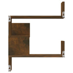 Vegg Hjørnehyller 2 Stk Røkt Eik 40X40X50 Cm Konstruert Tre