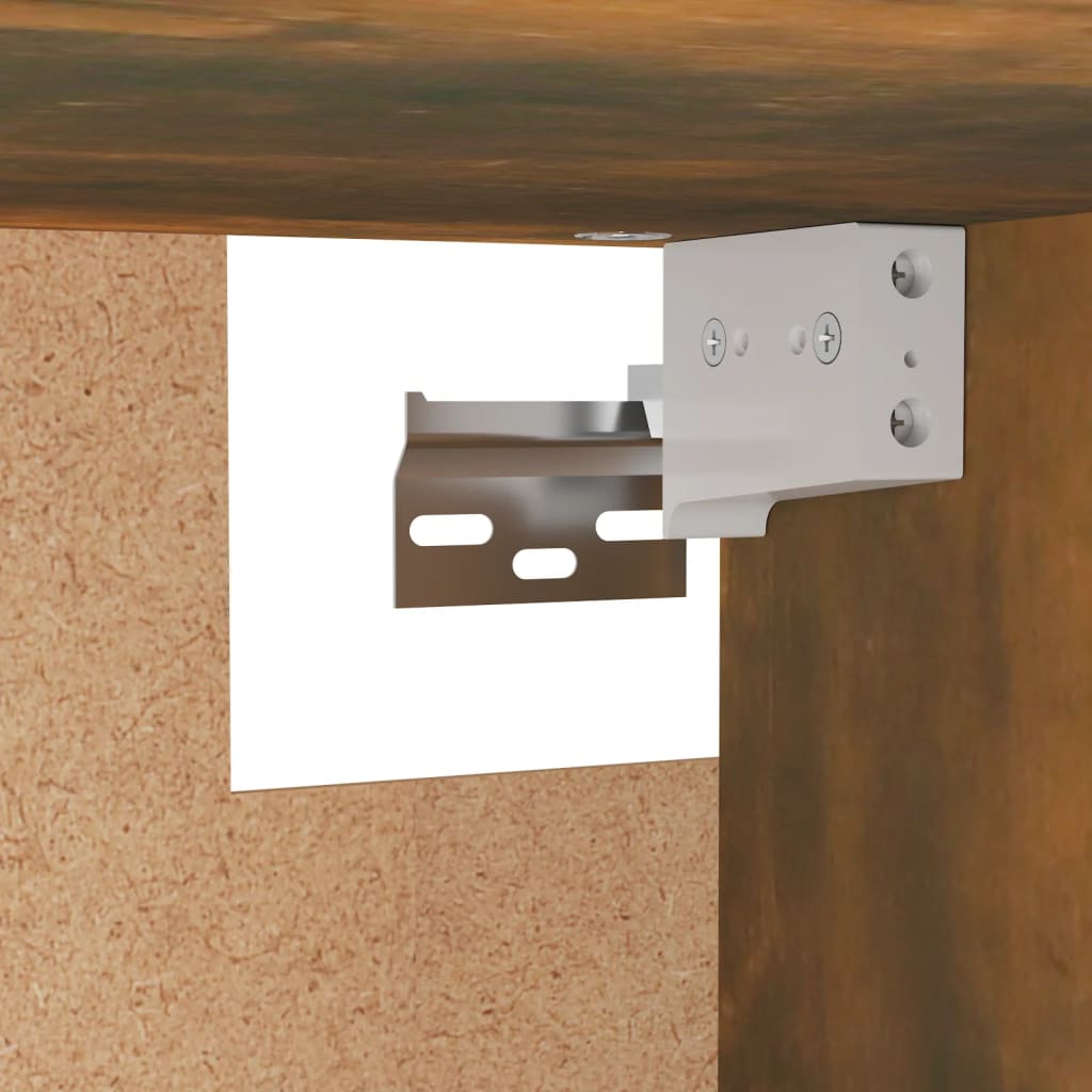 Garderobe Røkt Eik 100X32,5X35 Cm Konstruert Tre