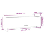 Garderobe Røkt Eik 100X32,5X35 Cm Konstruert Tre