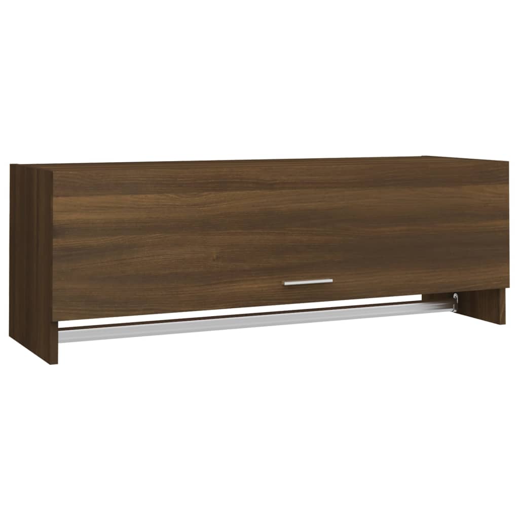 Garderobe Brun Eik 100X32,5X35 Cm Konstruert Tre