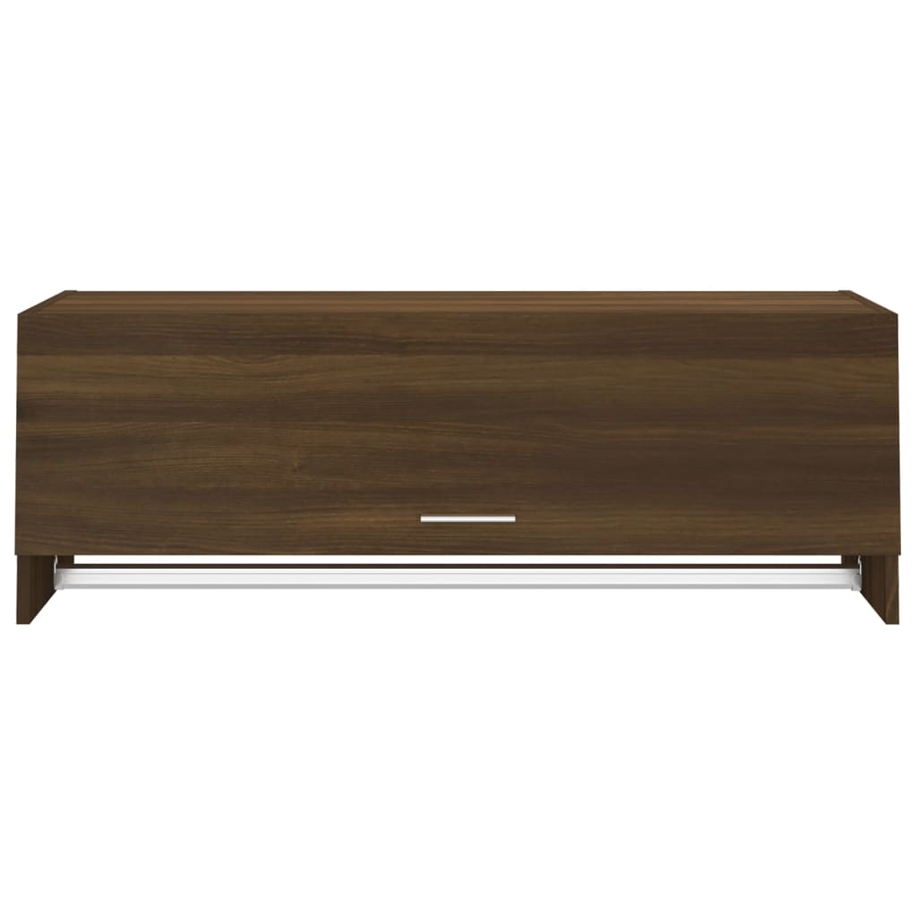 Garderobe Brun Eik 100X32,5X35 Cm Konstruert Tre