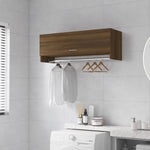 Garderobe Brun Eik 100X32,5X35 Cm Konstruert Tre
