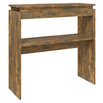 Konsollbord Røkt Eik 80X30X80 Cm Konstruert Tre