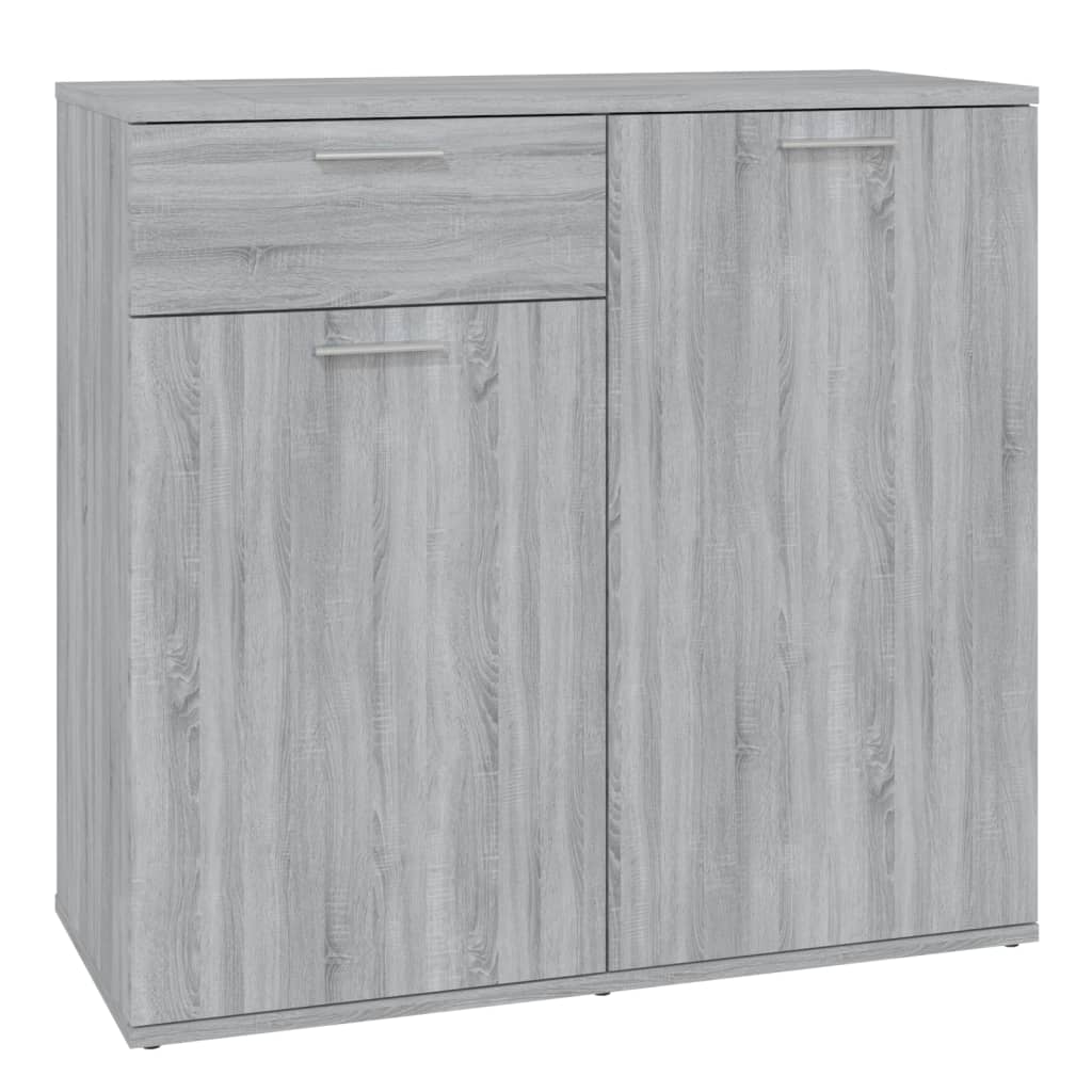 Skjenk Grå Sonoma 80X36X75 Cm Konstruert Tre