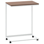 Sidebord Med Hjul Hvit 55X35X70 Cm Konstruert Tre