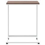 Sidebord Med Hjul Hvit 55X35X70 Cm Konstruert Tre