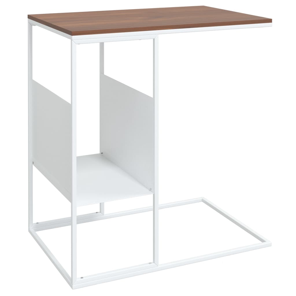 Sidebord Hvit 55X36X59,5 Cm Konstruert Tre
