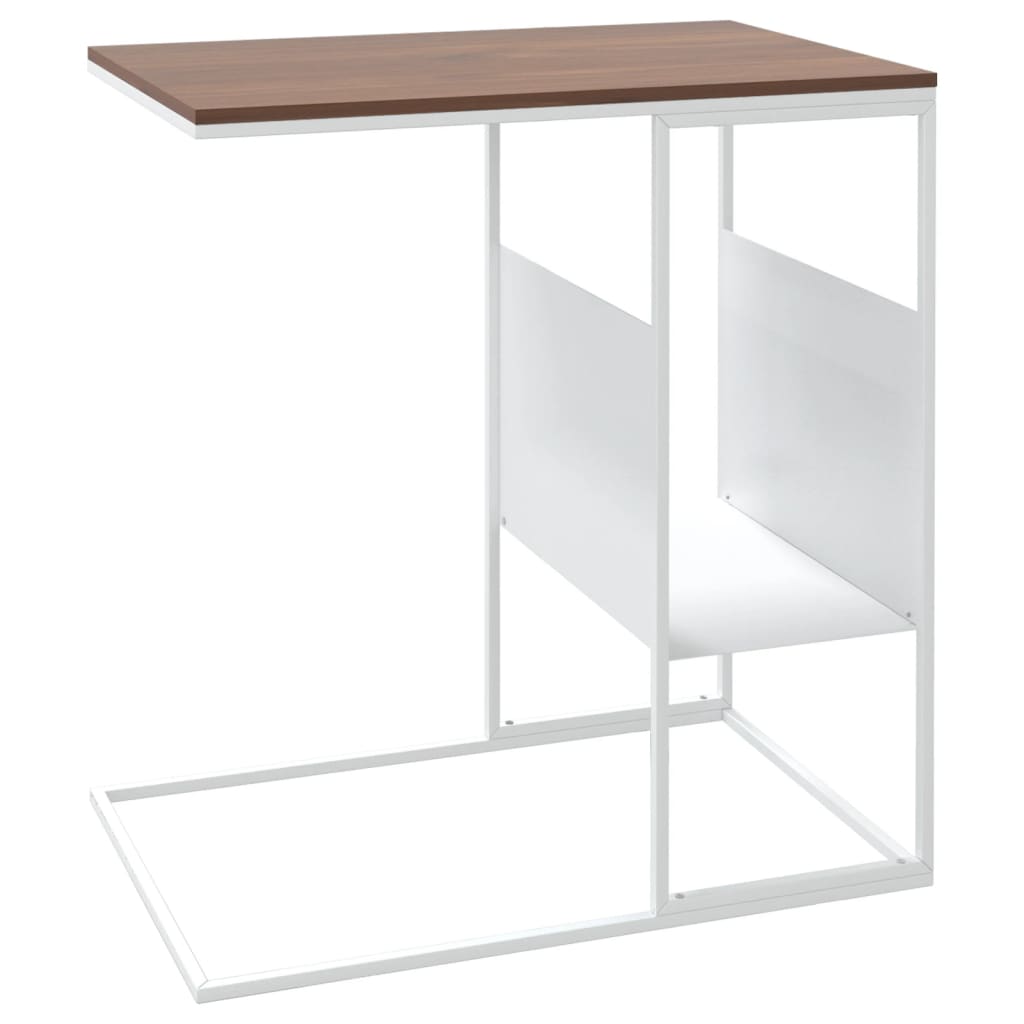 Sidebord Hvit 55X36X59,5 Cm Konstruert Tre