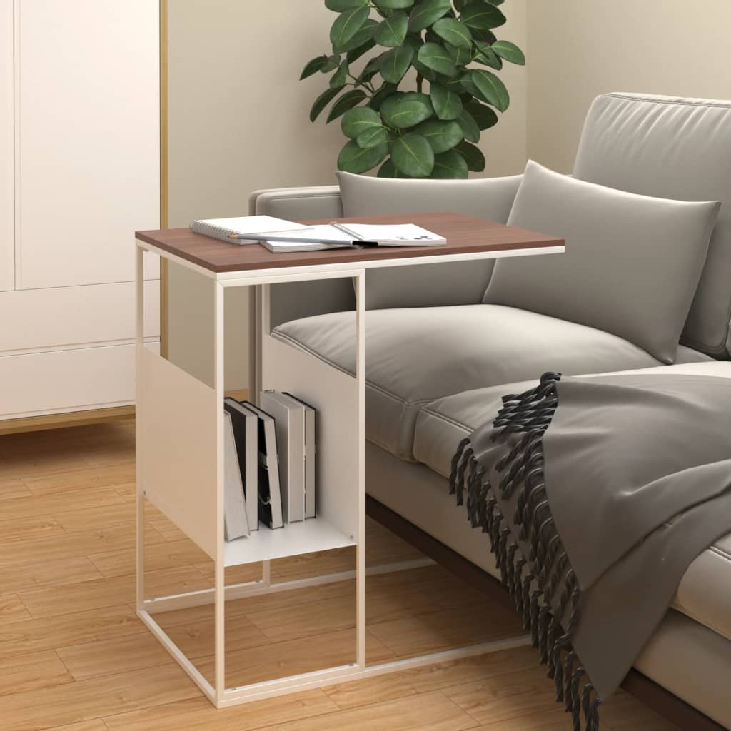 Sidebord Hvit 55X36X59,5 Cm Konstruert Tre