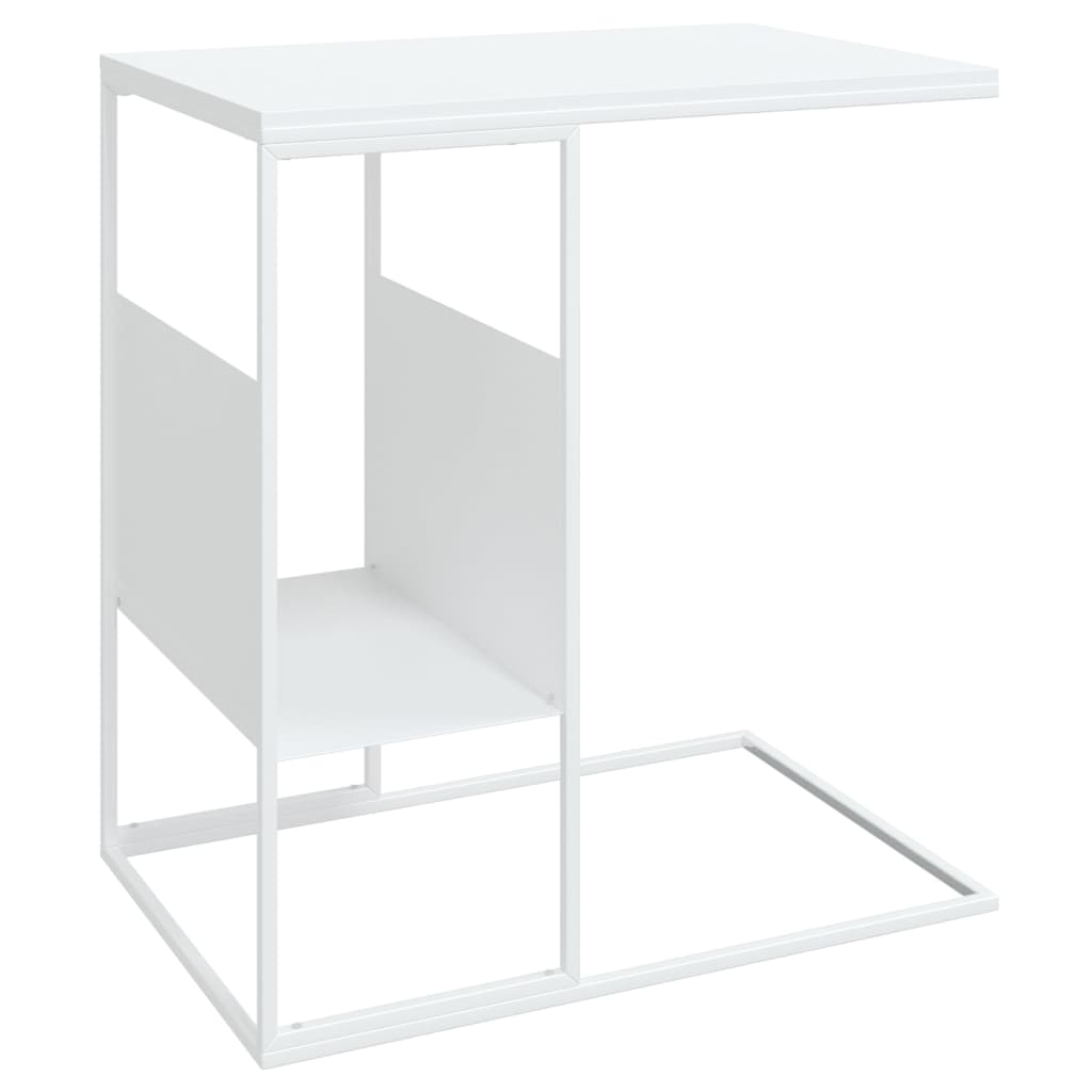 Sidebord Hvit 55X36X59,5 Cm Konstruert Tre