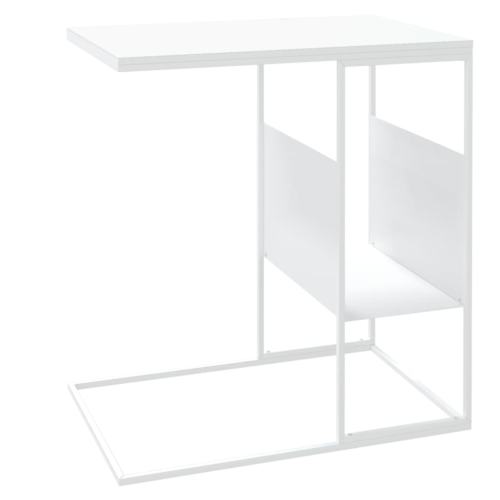 Sidebord Hvit 55X36X59,5 Cm Konstruert Tre