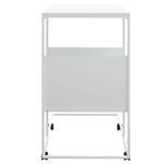 Sidebord Med Hjul Hvit 55X36X63,5 Cm Konstruert Tre