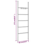 Håndklestativstige Med 5 Nivåer Svart 58X175 Cm Jern