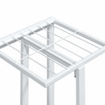 Blomsterstativ Med Hjul 4 Etasjer 44X23X80 Cm Hvit Jern