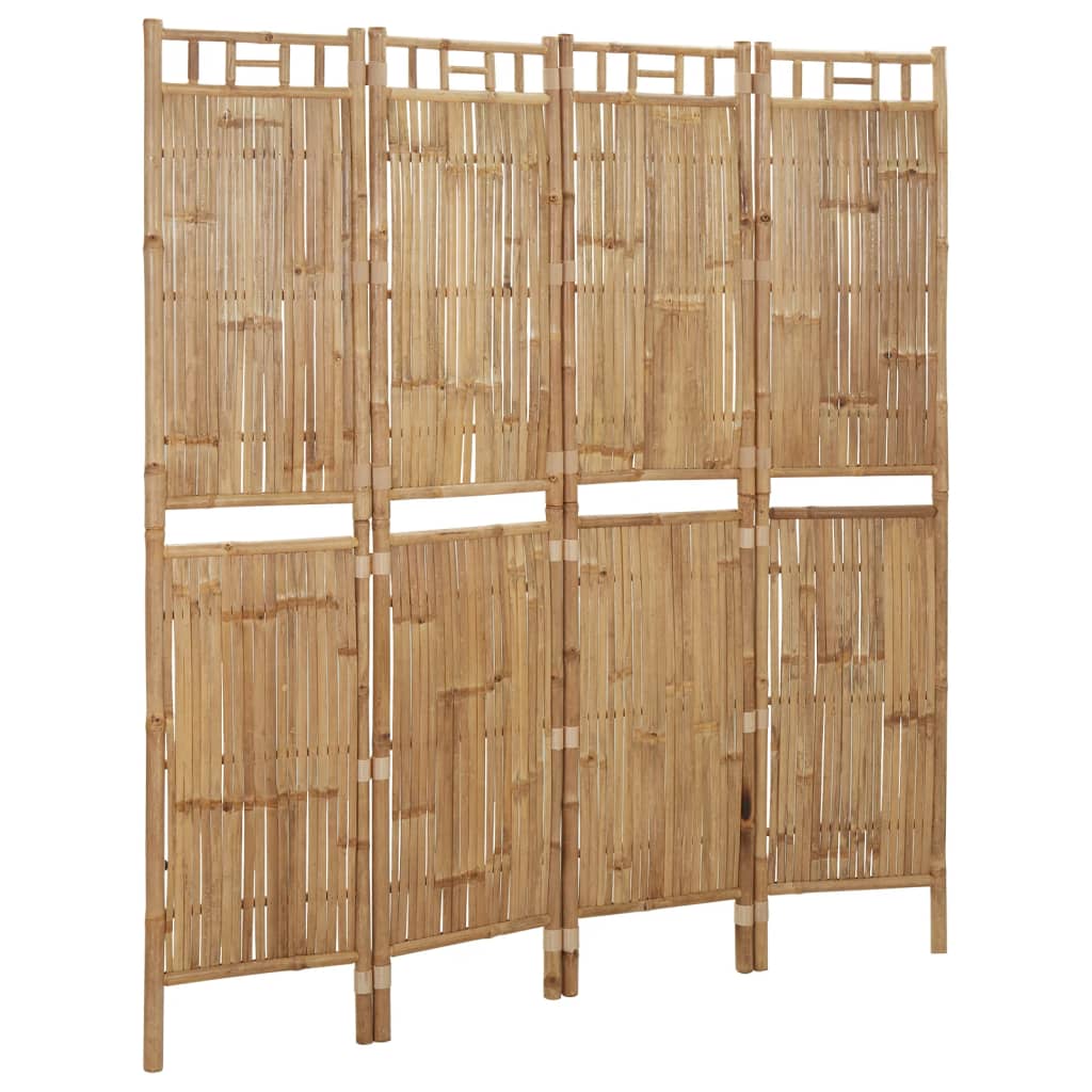 Romdeler 4 Paneler Bambus 160X180 Cm