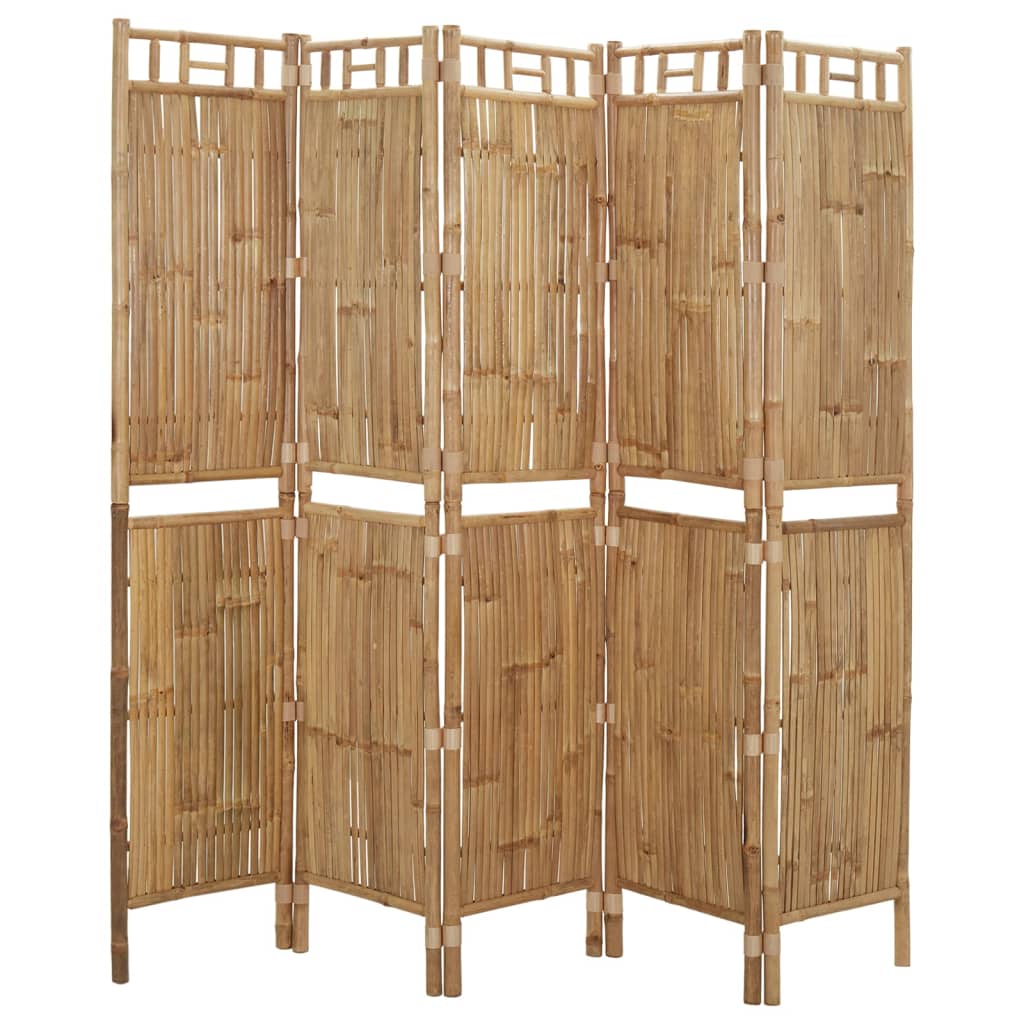 Romdeler 5 Paneler Bambus 200X180 Cm