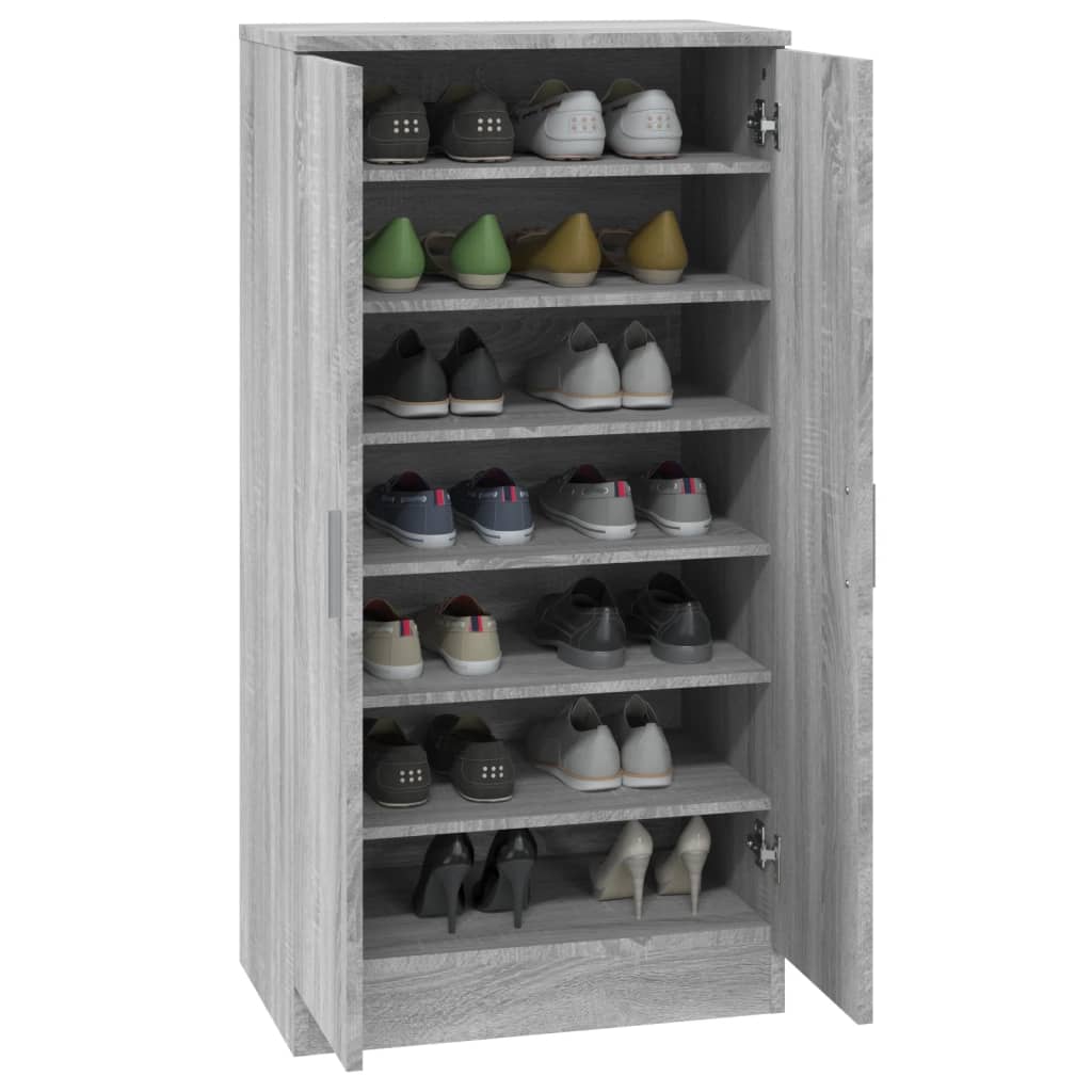 Skoskap Grå Sonoma 55X35X108 Cm Konstruert Tre