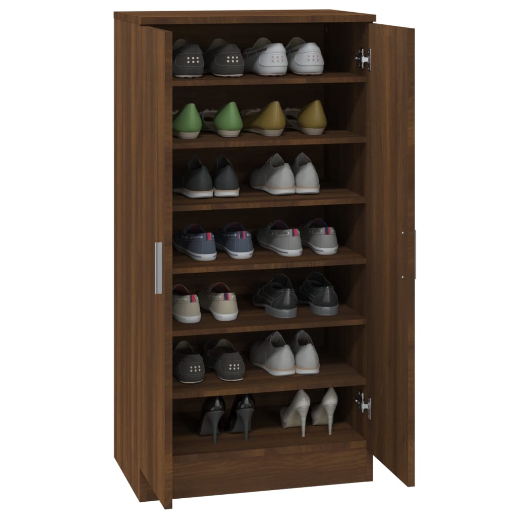 Skoskap Brun Eik 55X35X108 Cm Konstruert Tre