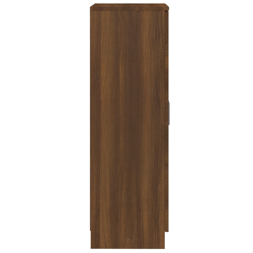 Skoskap Brun Eik 55X35X108 Cm Konstruert Tre