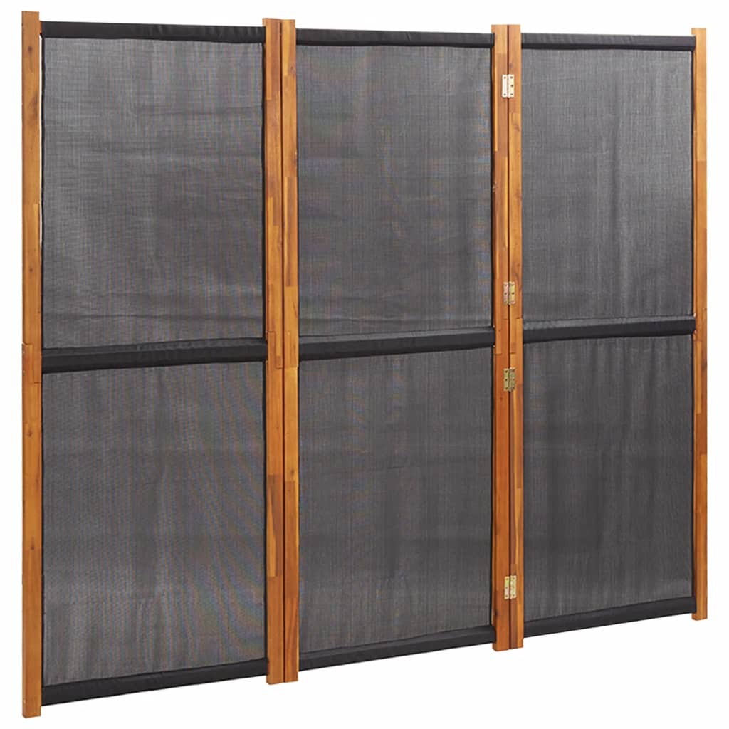 Romdeler 3 Paneler Svart 210X180 Cm