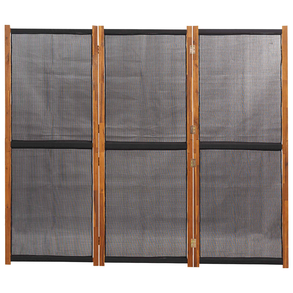 Romdeler 3 Paneler Svart 210X180 Cm