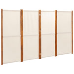 Romdeler 4 Paneler Kremhvit 280X180 Cm