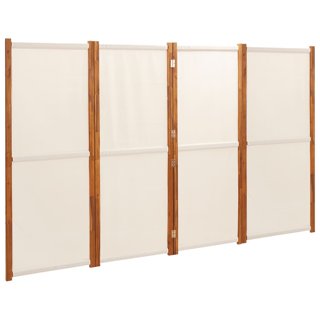 Romdeler 4 Paneler Kremhvit 280X180 Cm