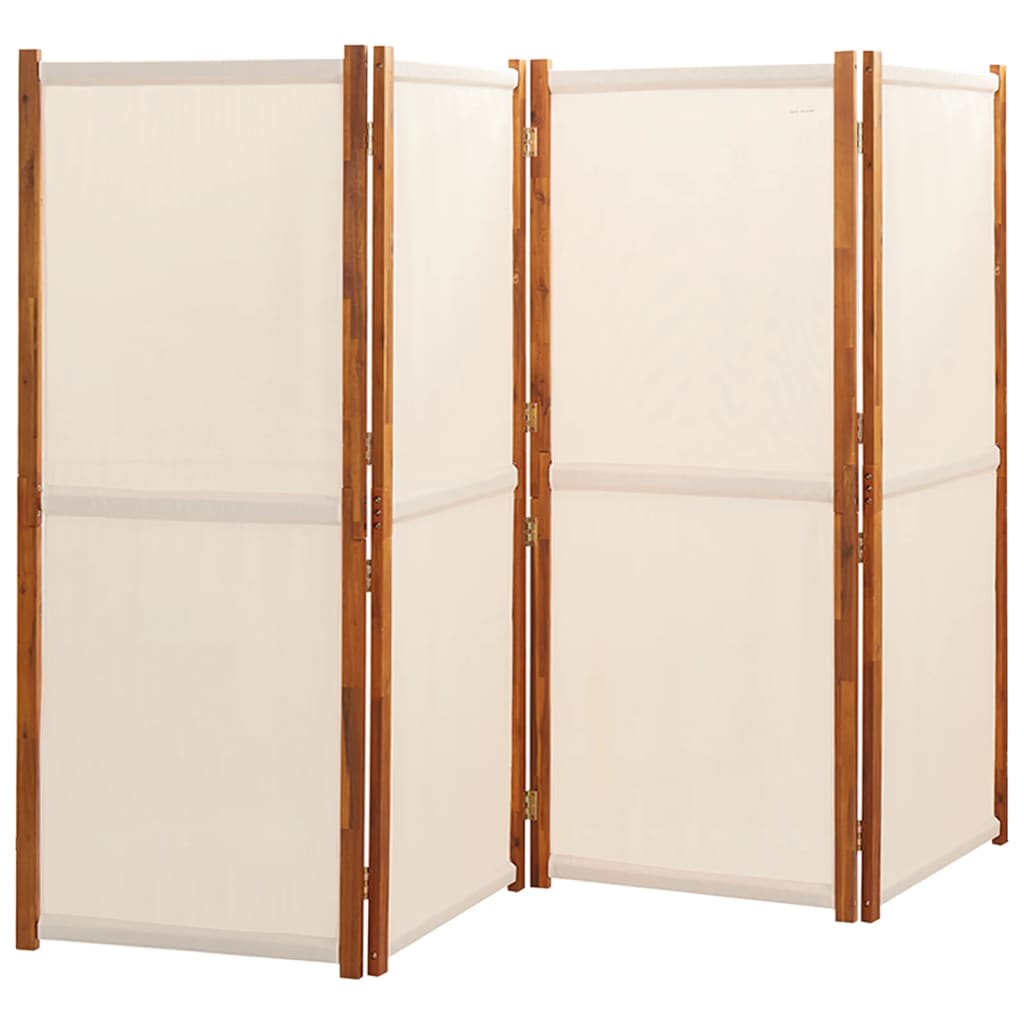 Romdeler 4 Paneler Kremhvit 280X180 Cm