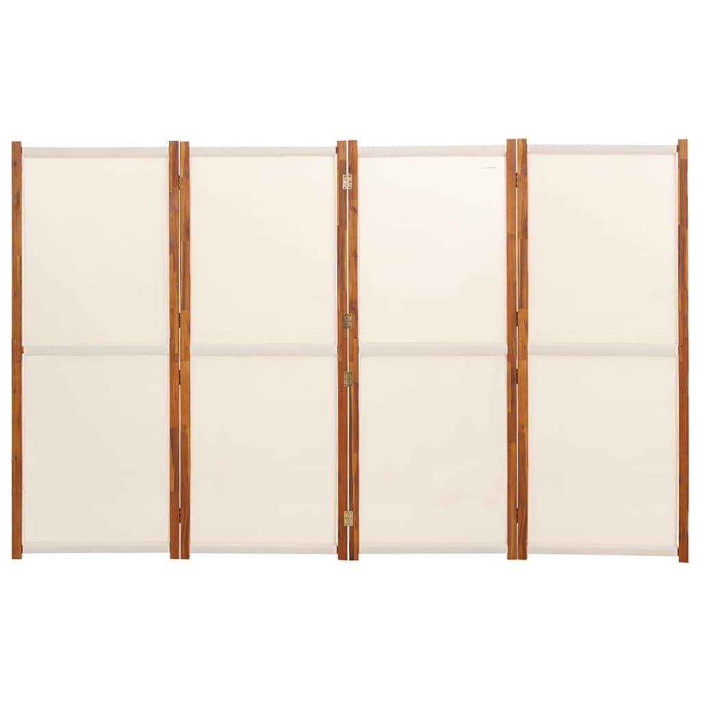 Romdeler 4 Paneler Kremhvit 280X180 Cm
