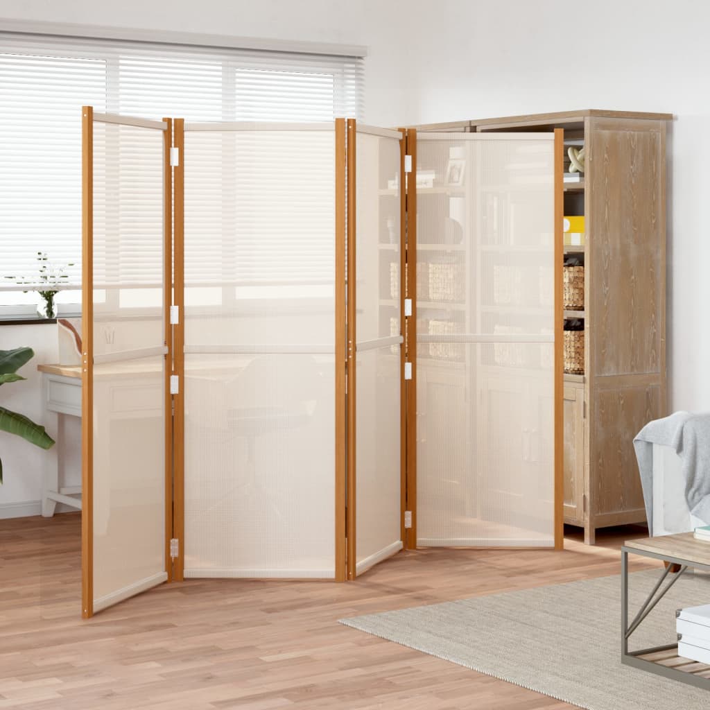 Romdeler 4 Paneler Kremhvit 280X180 Cm