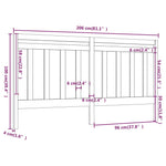 Sengegavl Hvit 206X4X100 Cm Heltre Furu