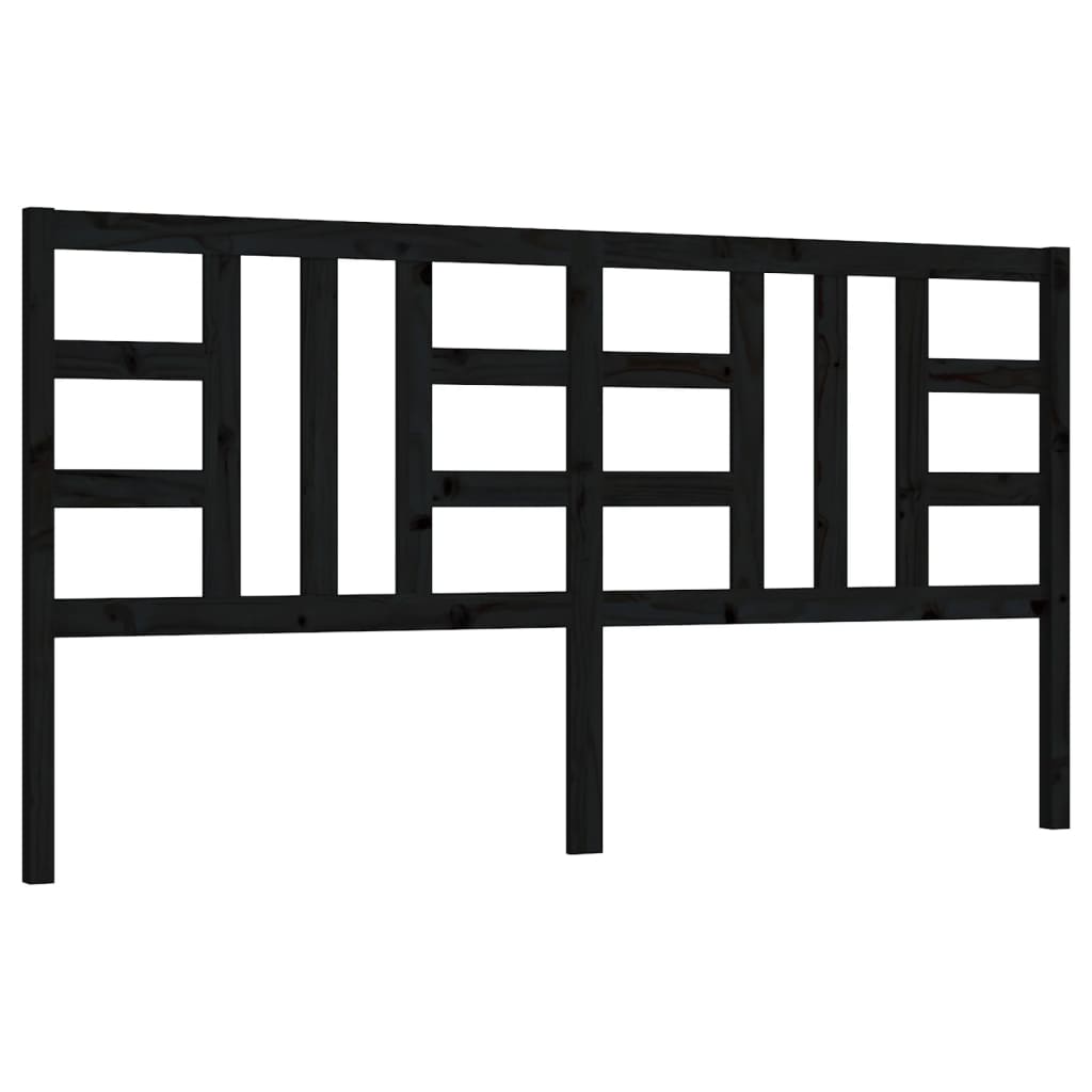 Sengegavl Svart 206X4X100 Cm Heltre Furu
