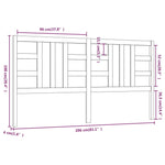 Sengegavl Svart 206X4X100 Cm Heltre Furu