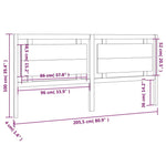 Sengegavl Hvit 205,5X4X100 Cm Heltre Furu