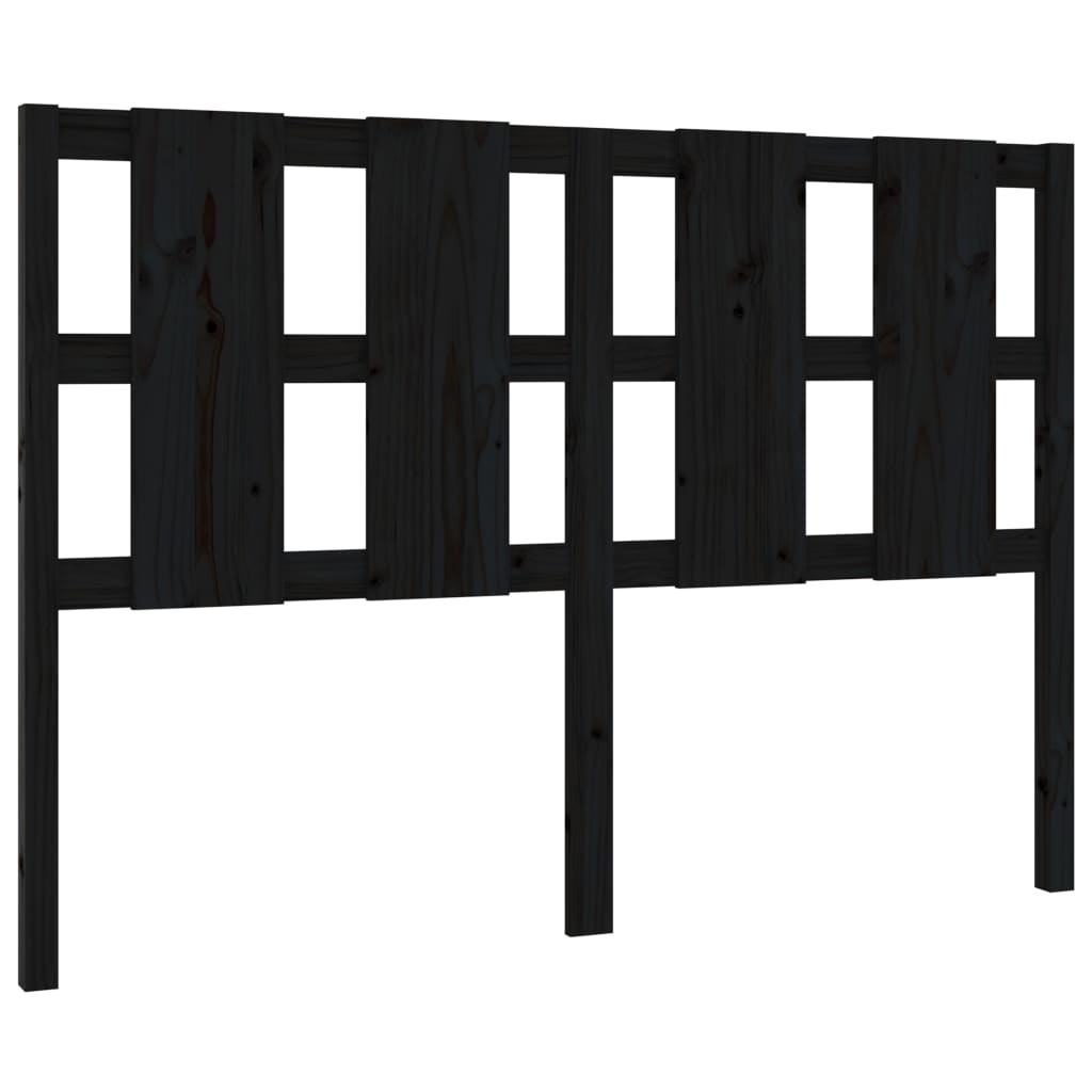 Sengegavl Svart 145,5X4X100 Cm Heltre Furu