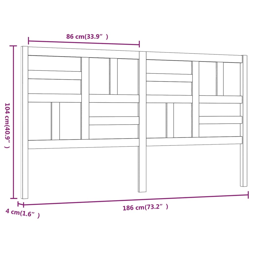 Sengegavl 186X4X104 Cm Heltre Furu