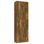 Kontorskap Røkt Eik 60X32X190 Cm Konstruert Tre