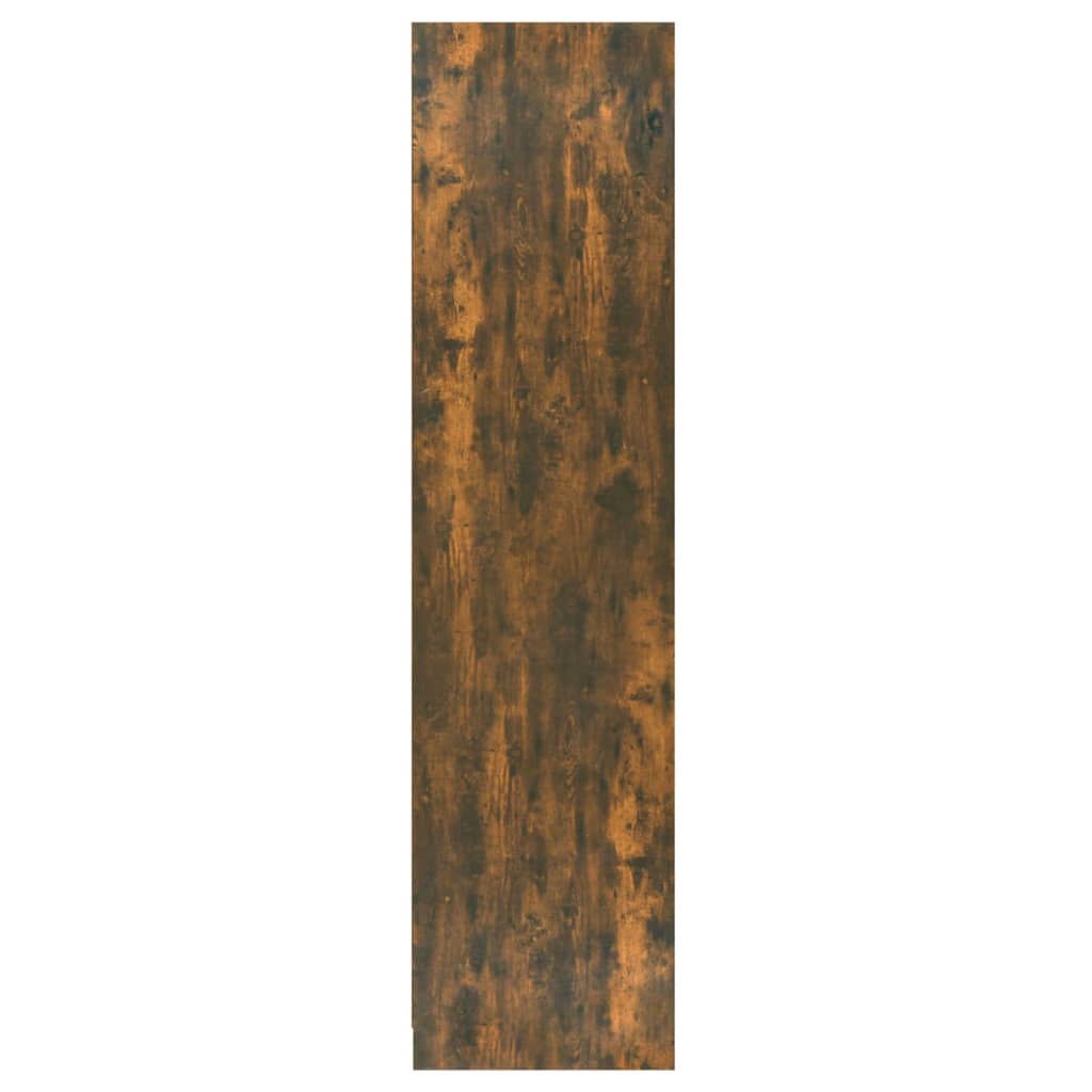 Garderobe Med Skuffer Røkt Eik 50X50X200 Cm Konstruert Tre