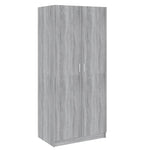 Garderobe Grå Sonoma 80X52X180 Cm Konstruert Tre