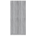 Garderobe Grå Sonoma 80X52X180 Cm Konstruert Tre
