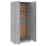 Garderobe Grå Sonoma 80X52X180 Cm Konstruert Tre