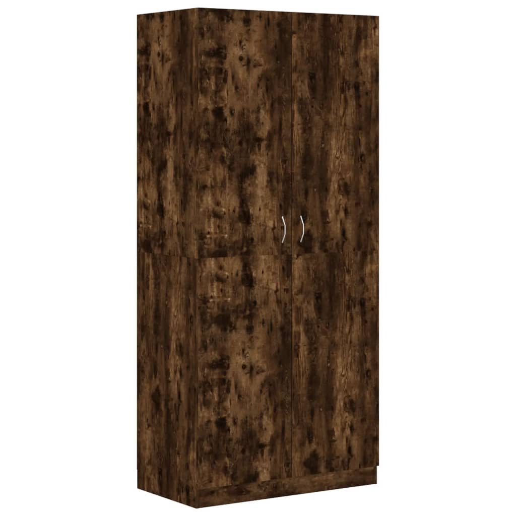 Garderobe Røkt Eik 90X52X200 Cm Konstruert Tre