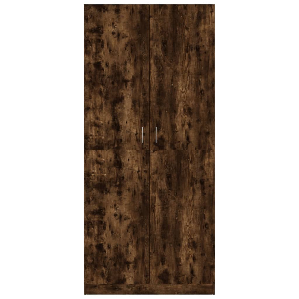 Garderobe Røkt Eik 90X52X200 Cm Konstruert Tre