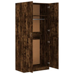 Garderobe Røkt Eik 90X52X200 Cm Konstruert Tre