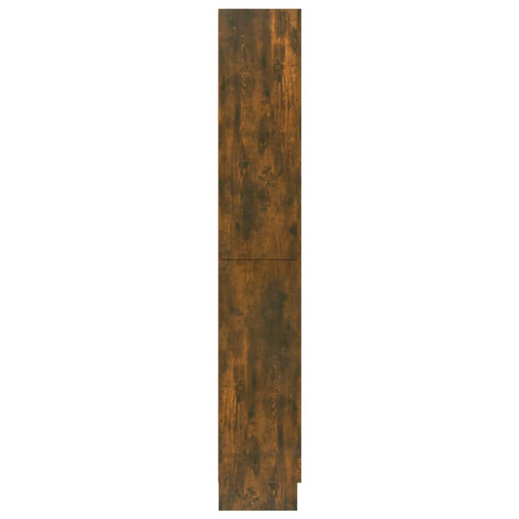 Vitrineskap Røkt Eik 82,5X30,5X185,5 Cm Konstruert Tre