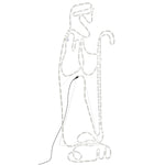 Hyrde Og Lam Julefigur Med 168 Lysdioder 102,5X35 Cm