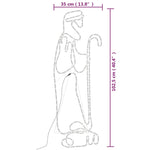 Hyrde Og Lam Julefigur Med 168 Lysdioder 102,5X35 Cm