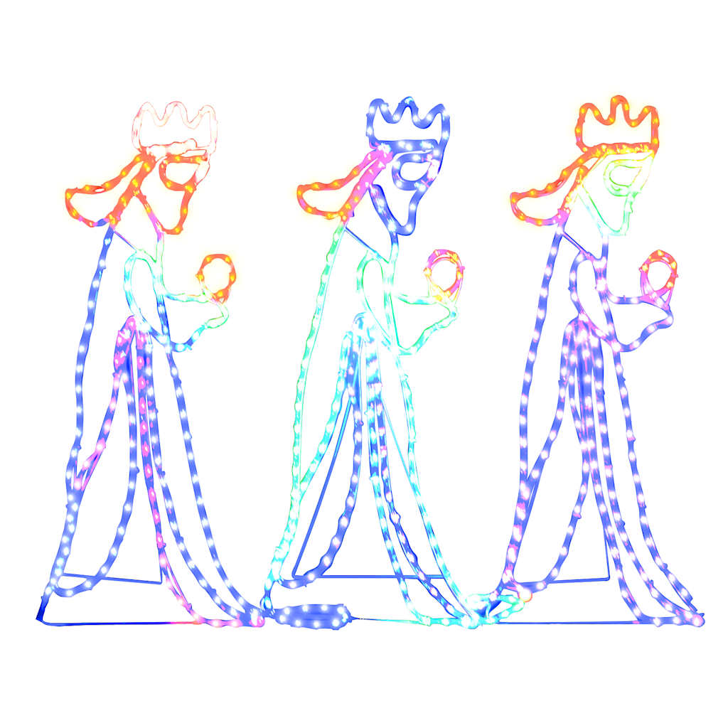 Hellige Tre Konger Julefigur Med 504 Lysdioder 99,5X45,5 Cm