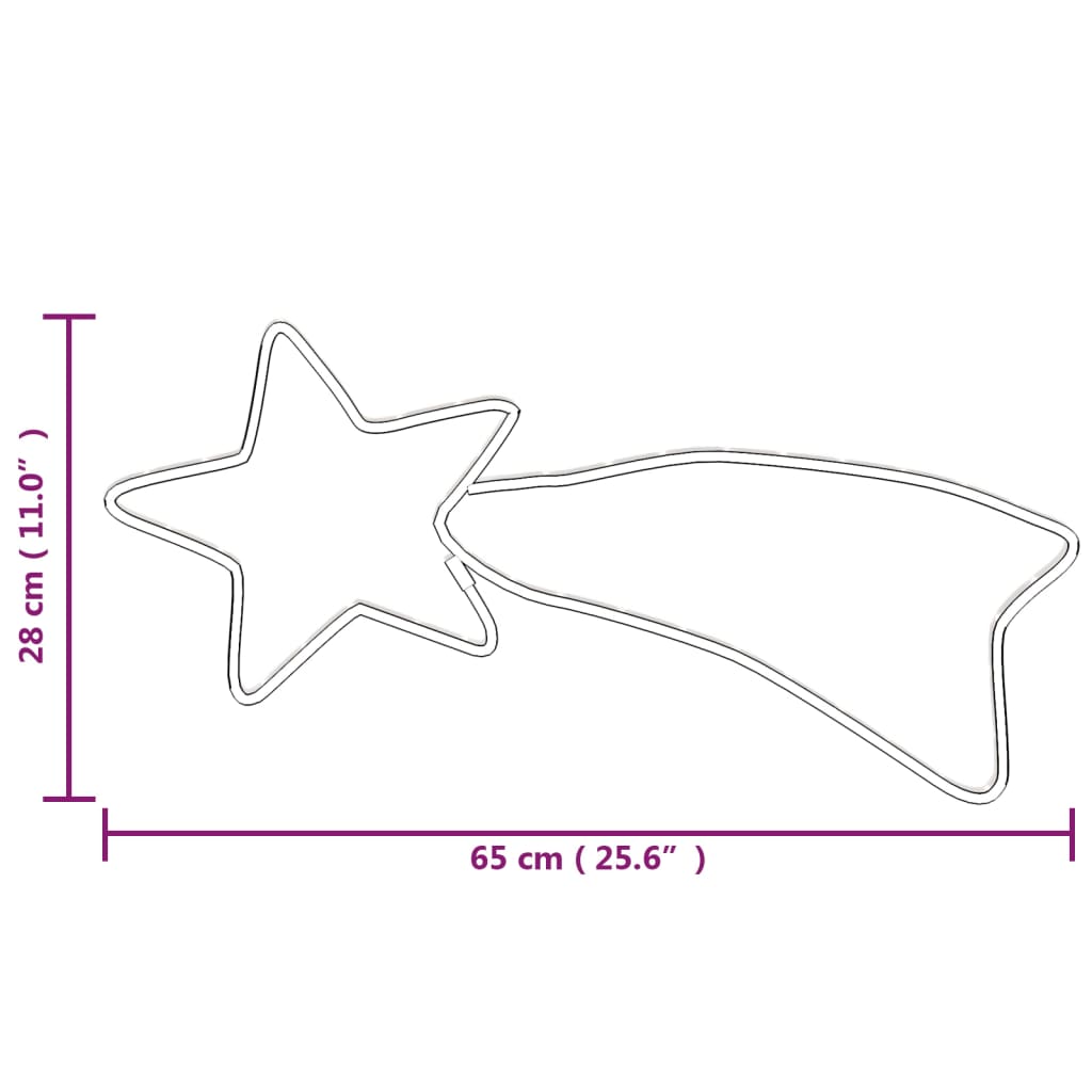 Julekometfigur Med 48 Lysdioder Varmhvit 65X28 Cm